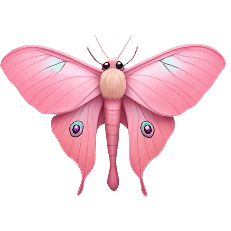 Pink luna moth emoji