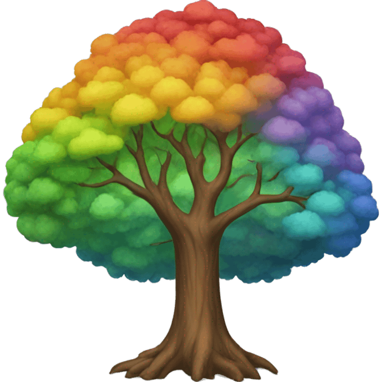 Rainbow tree emoji