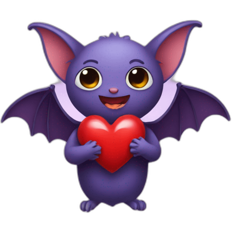 bat holding heart emoji