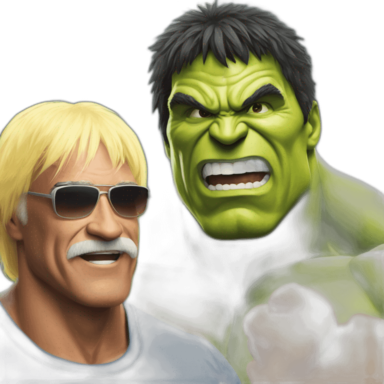 hulk with hulk hogan emoji