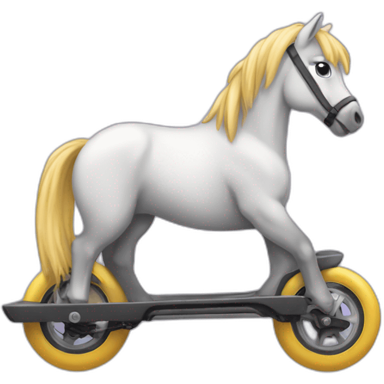 Poney sur trottinette emoji