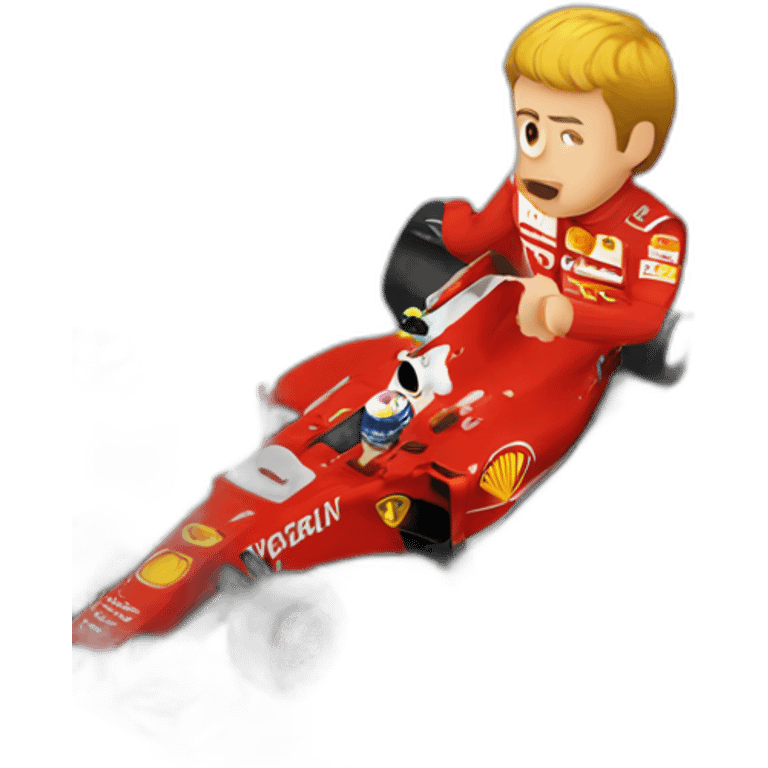 Sebastian Vettel in ferrari emoji