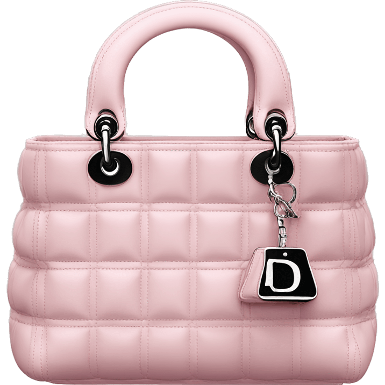 Borsa lady Dior rosa emoji