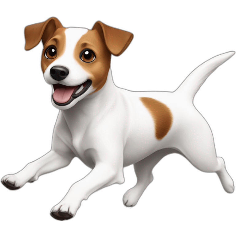 jack russell dog running emoji