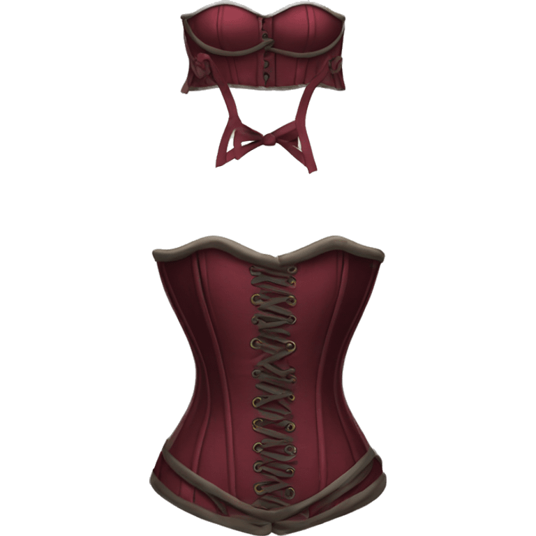 Burgundy corset  emoji