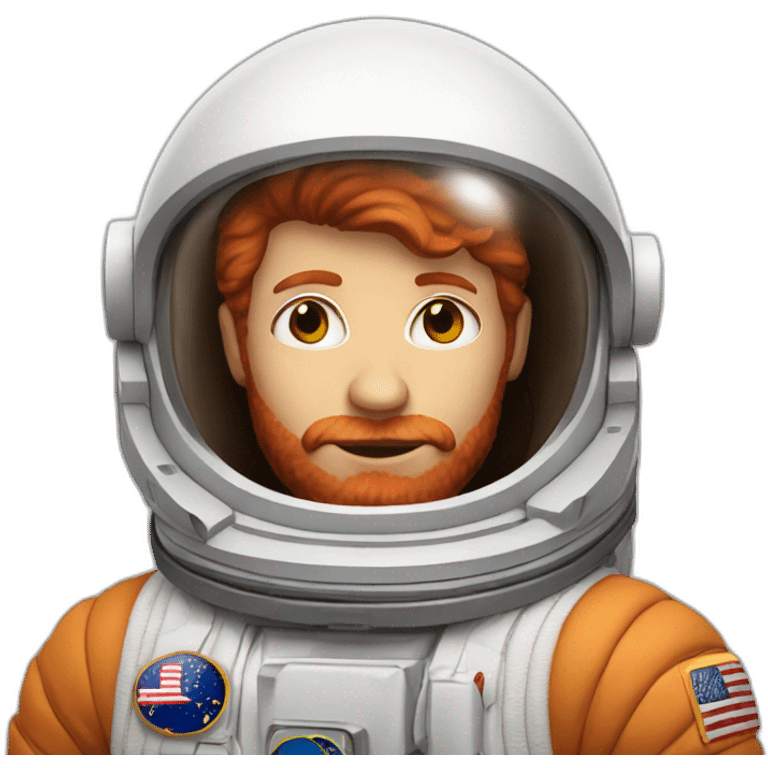 redheaded male astronaut visible face no beard emoji