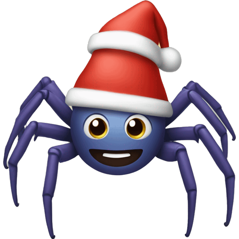 Spider in Christmas hat emoji