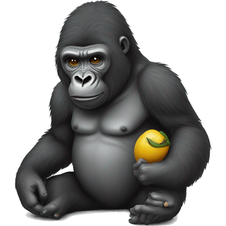 Gorilla with a peruke emoji