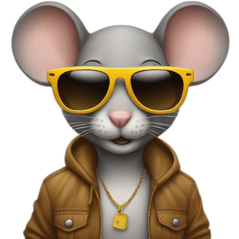 cool mouse with sunglasses emoji