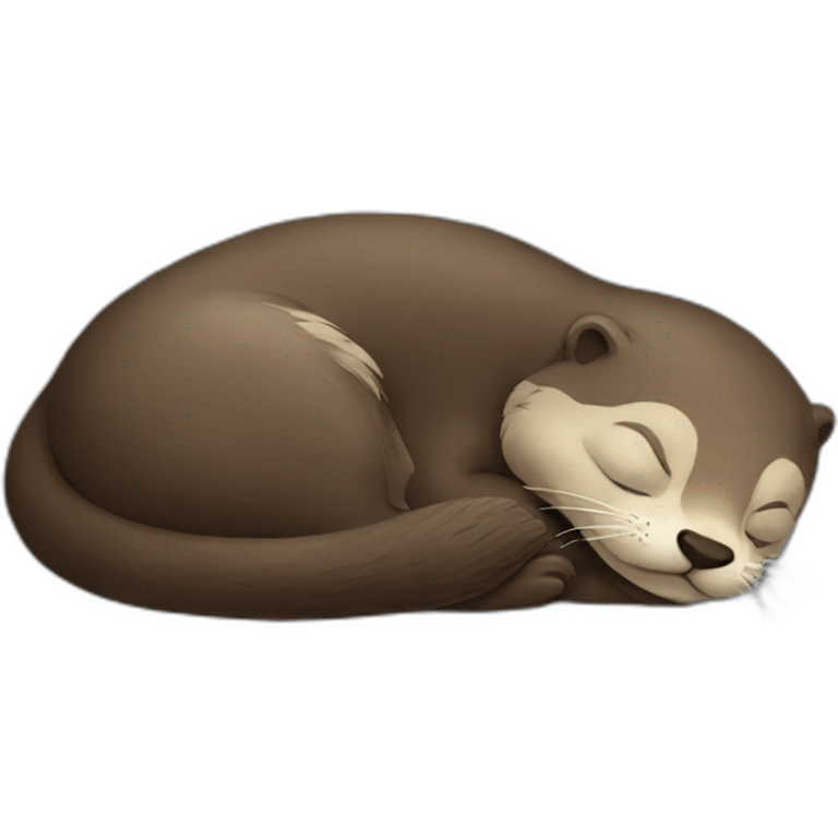 Otter sleeping emoji