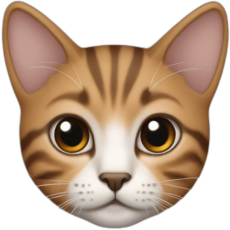 Small Cat brown black Brown nose emoji