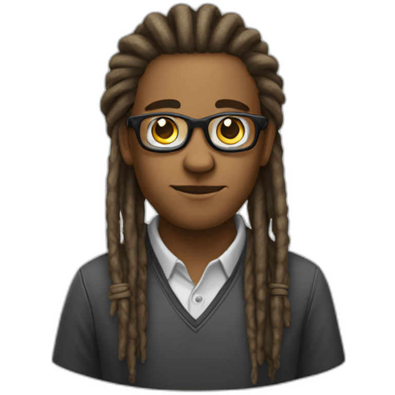 nerd with dreadlocks emoji