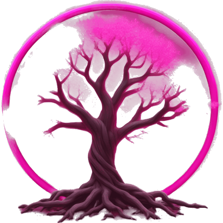 neon pink energetic tree of life emoji