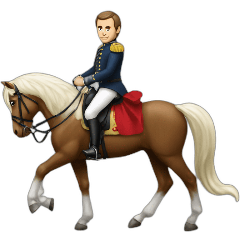 Macron sur un cheval emoji