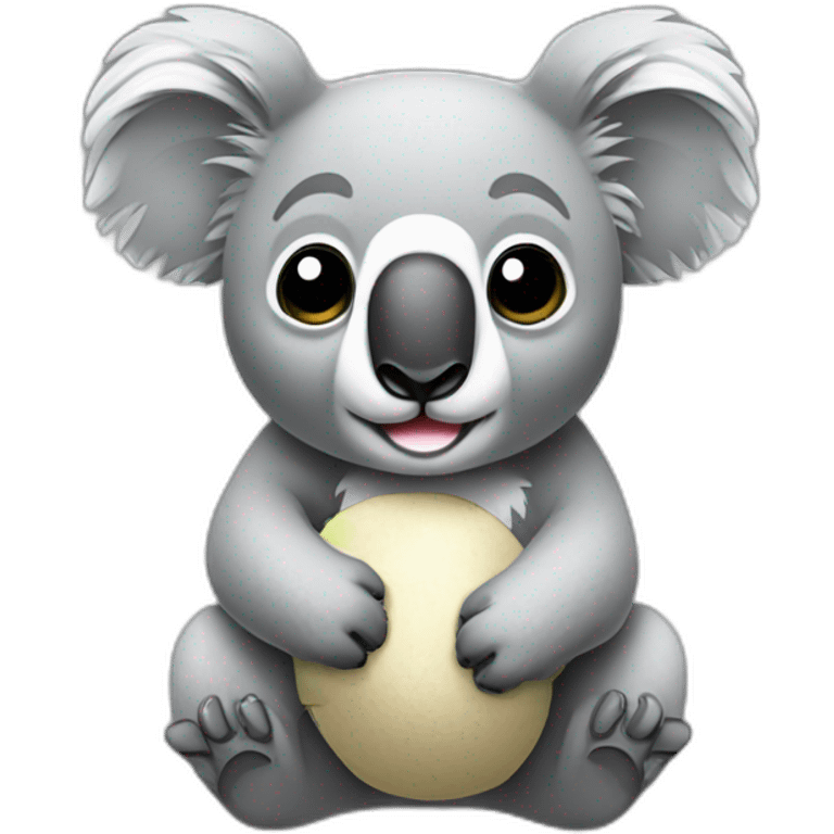 koala con un lazo plateado emoji