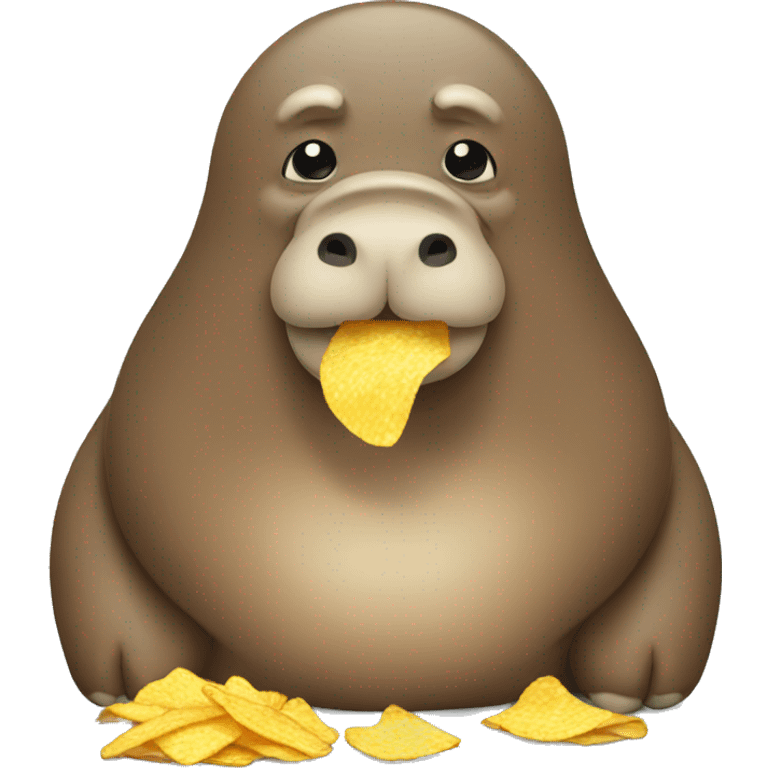 walrus eating chips emoji