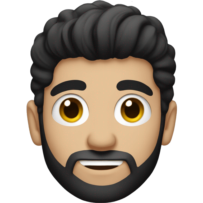 Zayn Malik with black hair and beard with lapto emoji