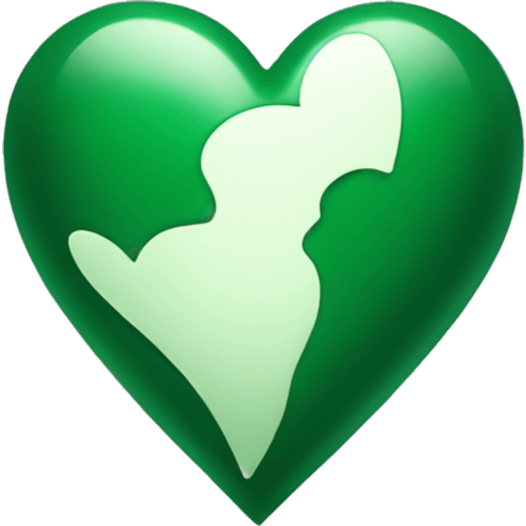 Dark green heart emoji