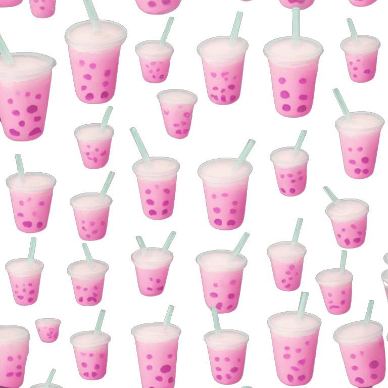 Pink boba tea emoji