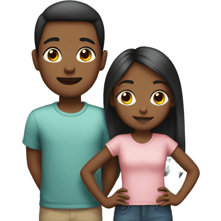 boy and girl together at home emoji