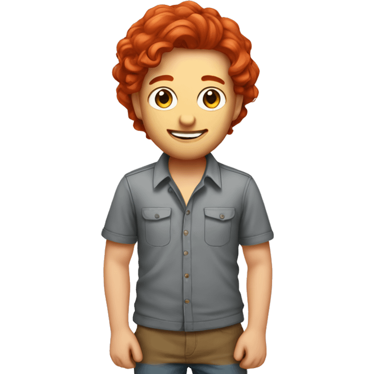 Content Maker with Kamera, red Hair and nice Shirt emoji