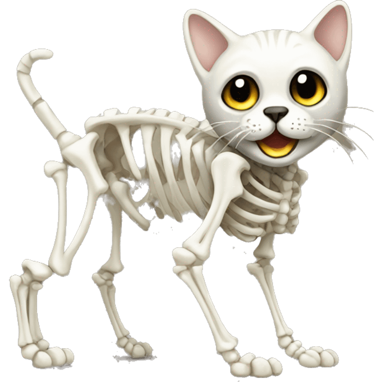 skeleton  cat emoji