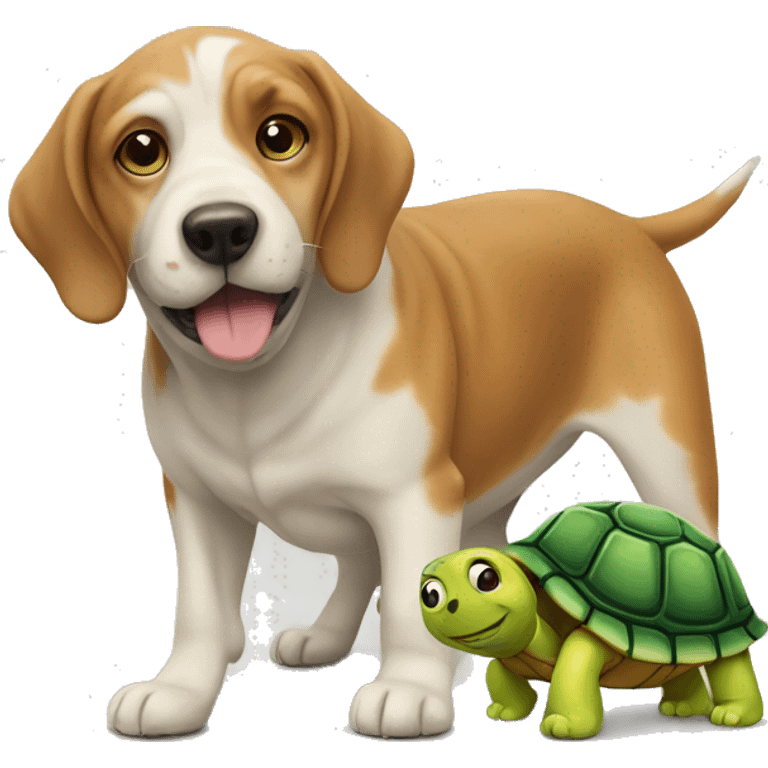 Dog and turtle emoji