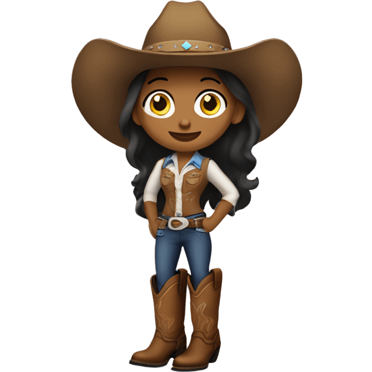 Cowgirl wearing cowboy boots emoji