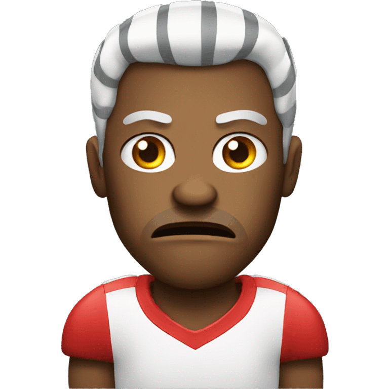 angry man wearing football tshirt emoji