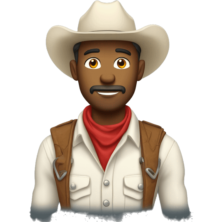 White RedKit cowboy cartoon  emoji