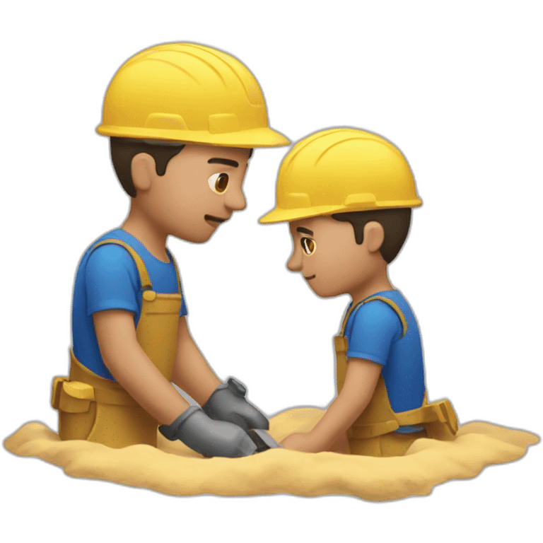 two men sanding emoji