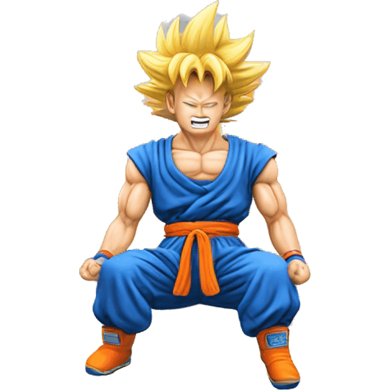 San Goku on his cloud emoji