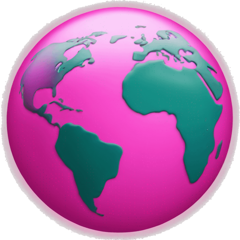 Hot pink round earth  emoji