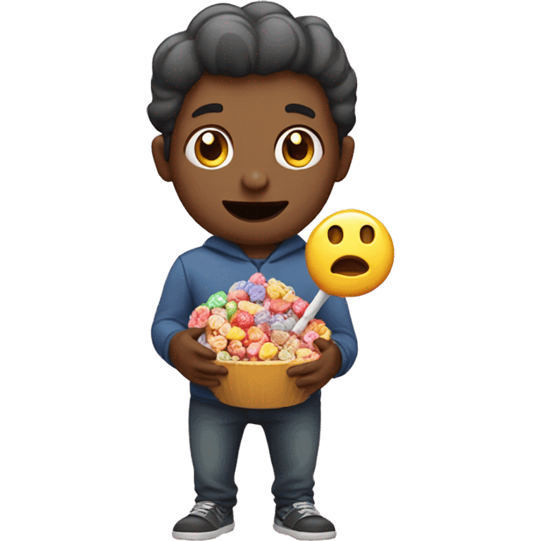 Human eating candy emoji