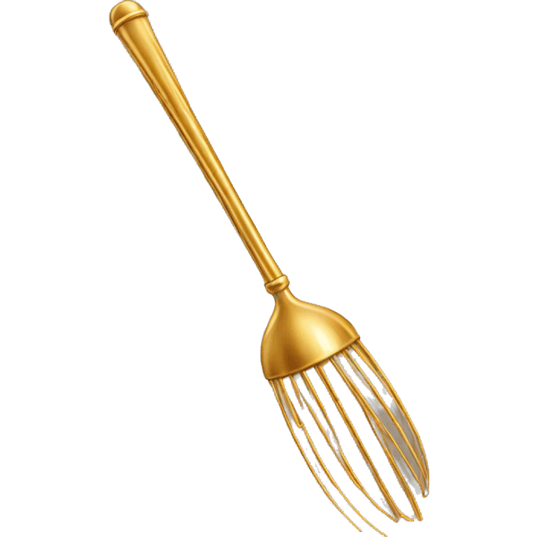 Realistic gold whisk emoji