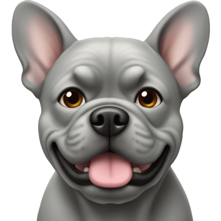 Gray French buldog emoji