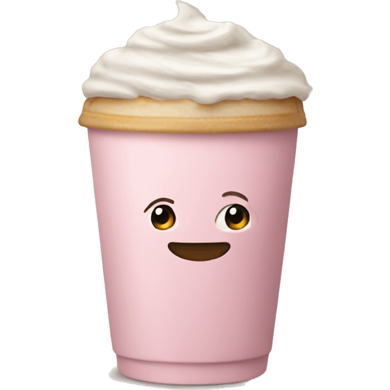 Light pink pumpkin latte emoji