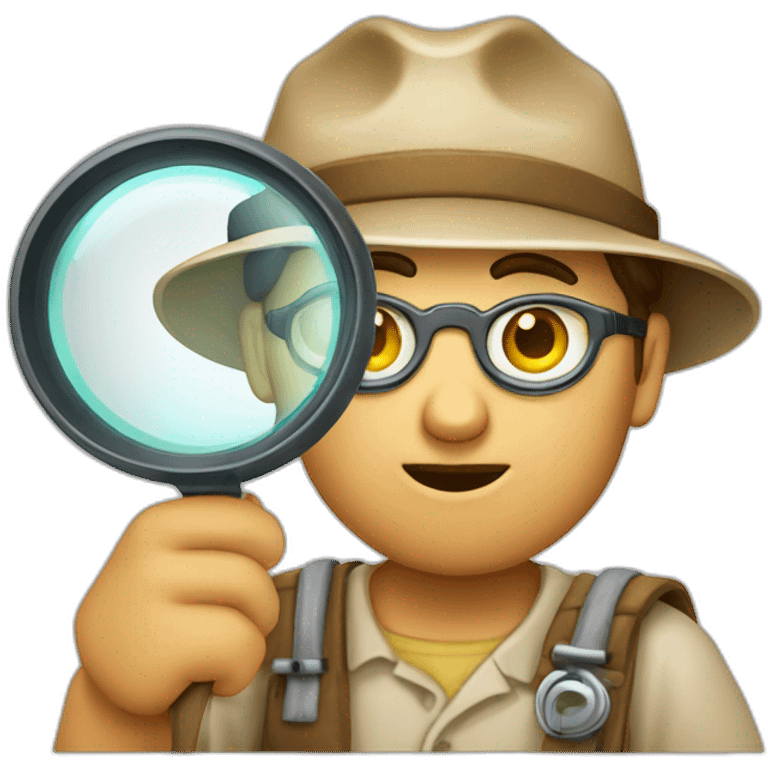 archaeologist searching with magnifying glass emoji