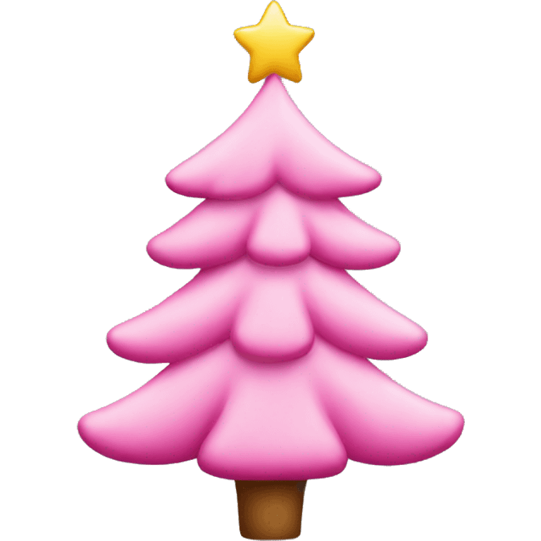 cute pink christmas tree emoji