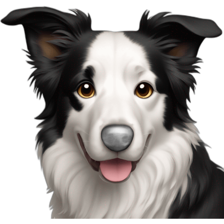 dog mixed border collie emoji