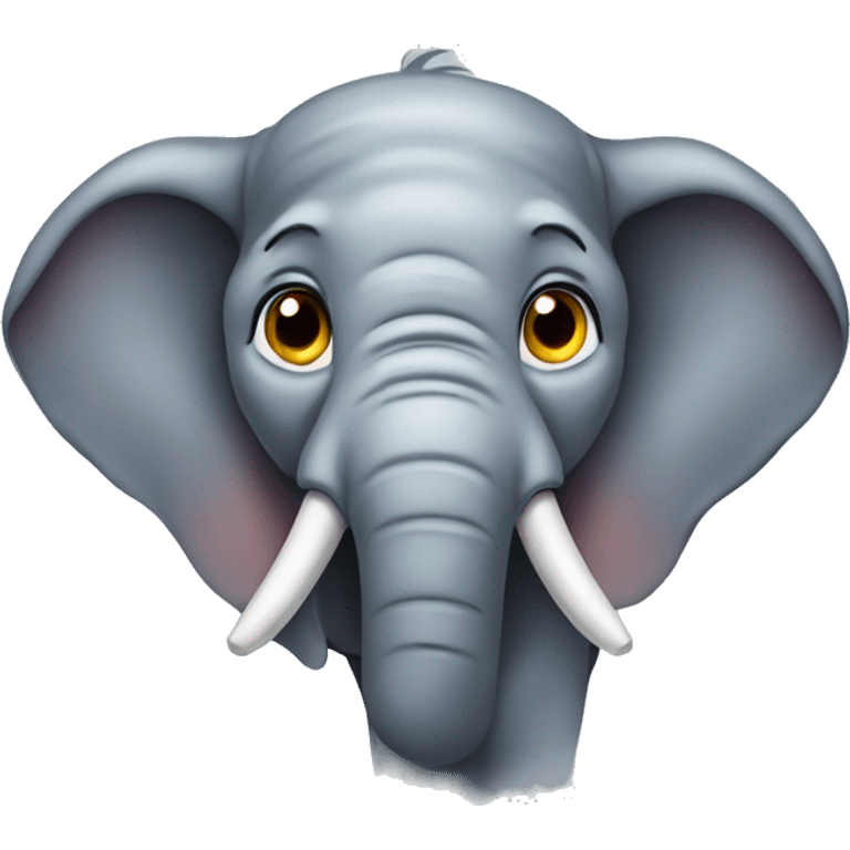 Elephant with human ears emoji