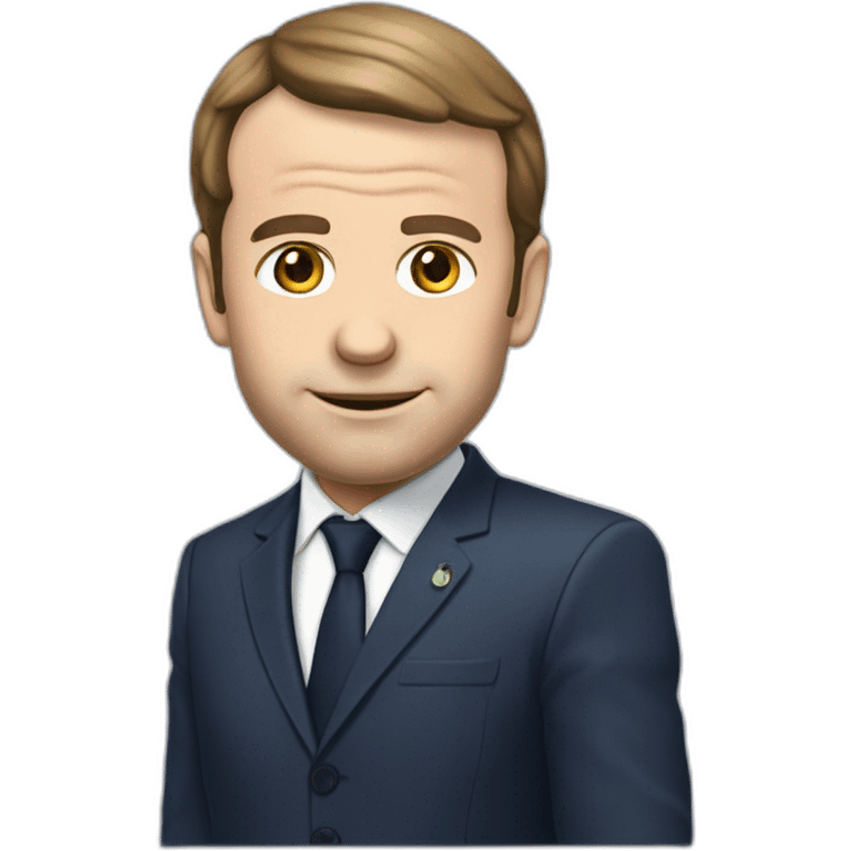 Macron en train de jouer à la PS4 emoji