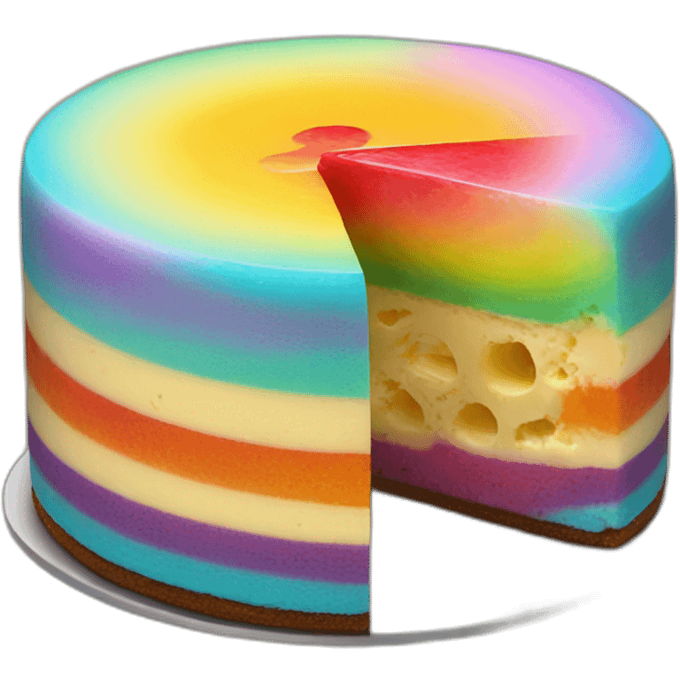 Cheese cake rainbow yep emoji