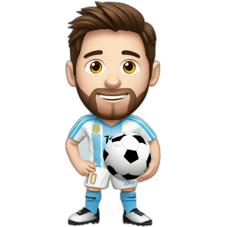 messi with world cup emoji