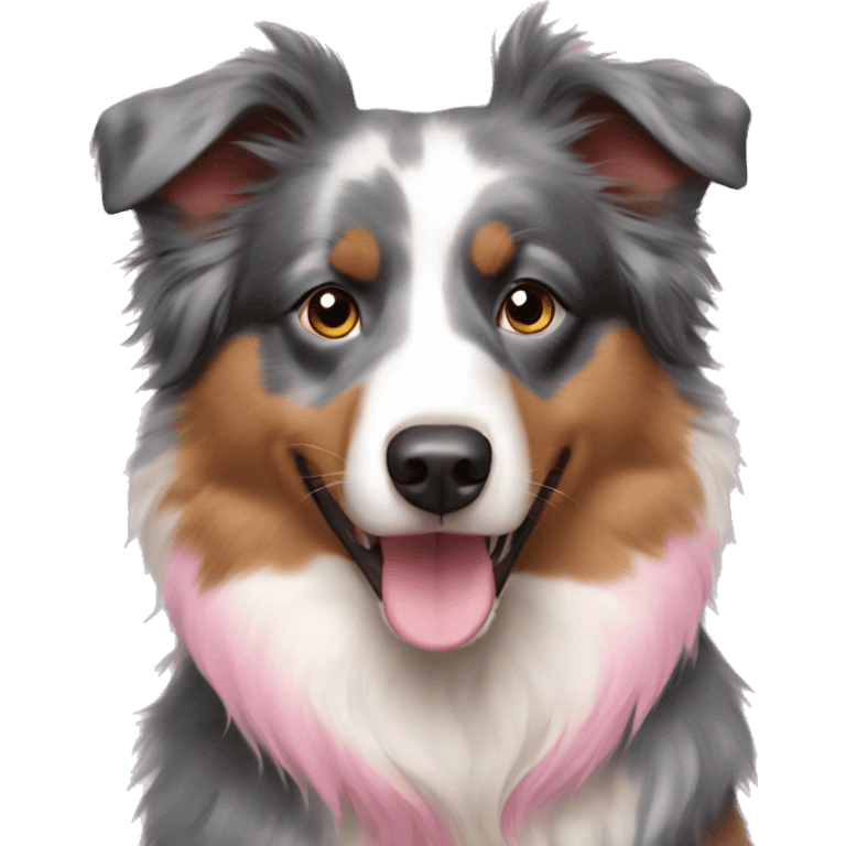 Pink Australian shepherd emoji