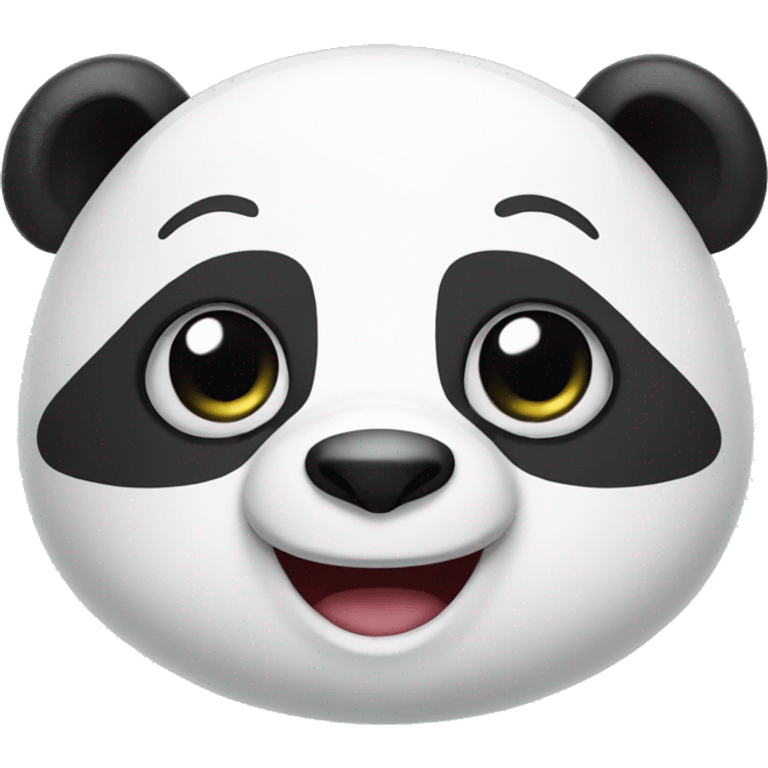 A cute panda with YAY written on a sign  emoji