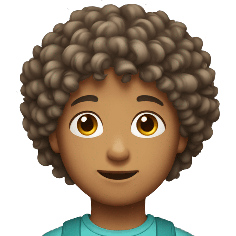 boy with fade and curly hair emoji