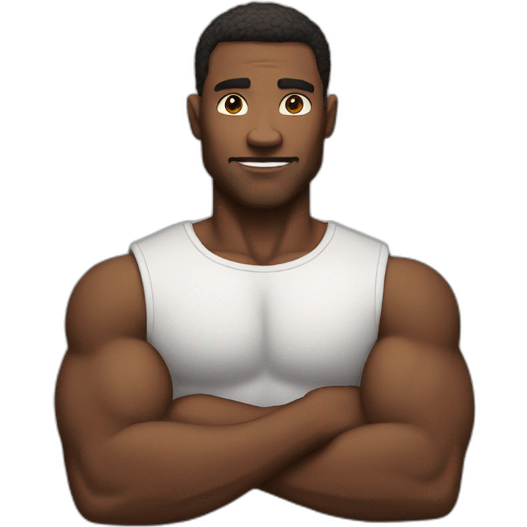 strong man with half body emoji