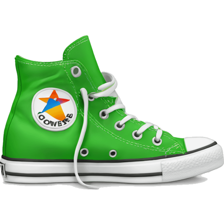 green platform high top converse emoji