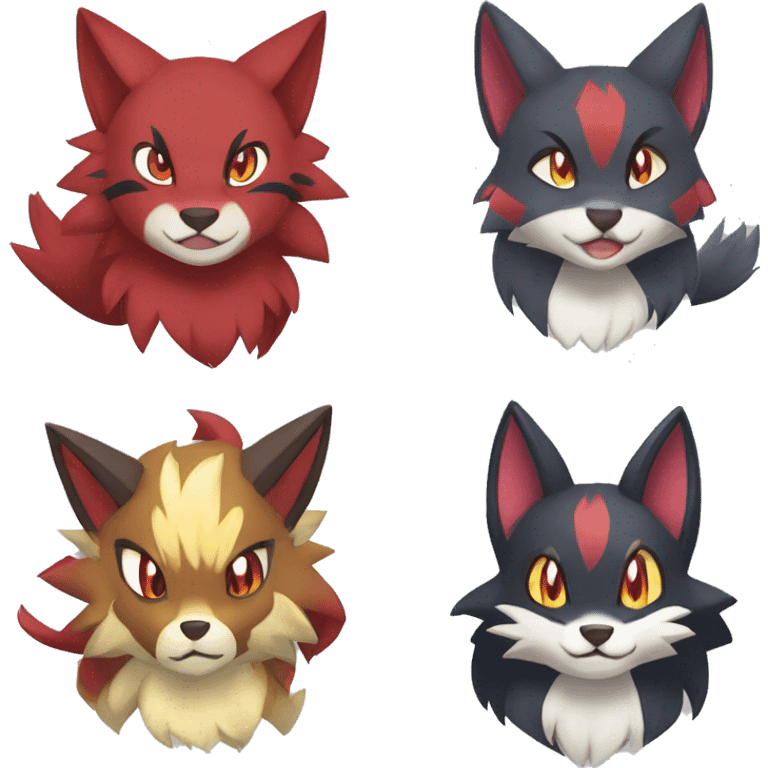 Litten-Zorua-Zoroark-Nargacuga-Lycanroc-Torracat emoji